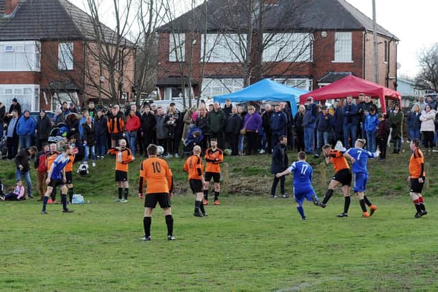 A charity football match which took place on the site last year.