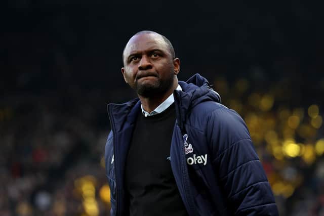 STRONG MESSAGE: From Crystal Palace boss Patrick Vieira, above, to his Eagles side ahead of Monday night's clash against Leeds United at Selhurst Park.
Photo by Ian MacNicol/Getty Images.