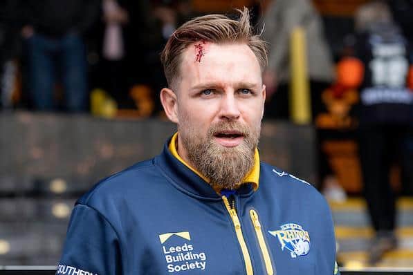 Blake Austin suffered a head injury early in Rhinos' defeat at Tigers, adding to a lenghty casualty list. Picture by Allan Mckenzie/SWpix.com.