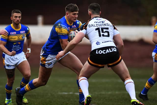 Sam Walters has been named in Rhinos' squad for the first time since being injured in a pre-season game at Bradford three months ago. Picture by Jonathan Gawthorpe.
