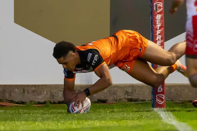 Derrell Olpherts finishes in the corner. (Picture: SWPix.com)