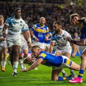 Double bubble: Brad Dwyer scored two tries for Rhinos against Toulouse. Picture Bruce Rollinson