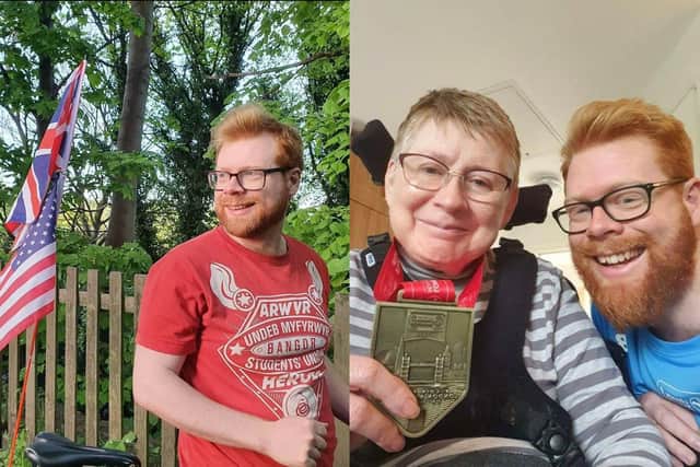 Antony is taking on the challenge in honour of his mum, Teresa, who lives with multiple sclerosis (MS).