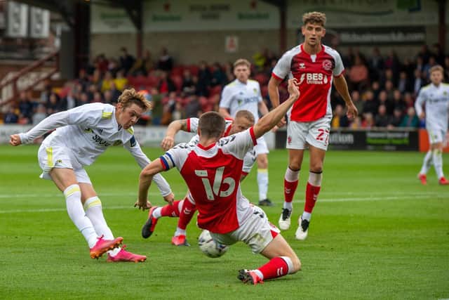INJURY: For young Leeds United forward Max Dean, left.
Picture by Bruce Rollinson.