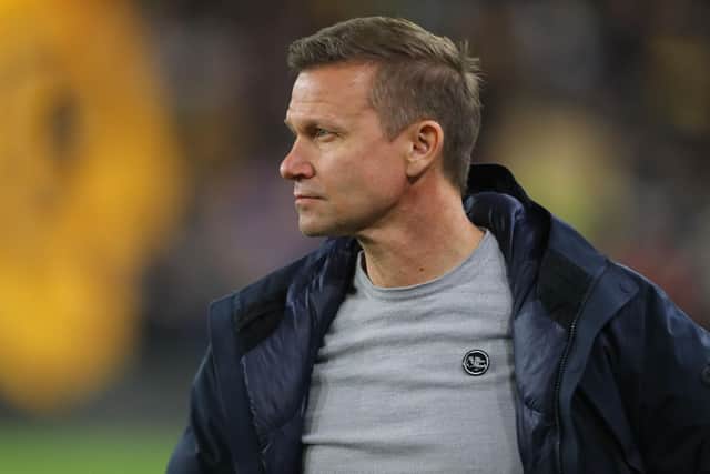 STEP BY STEP: For Leeds United and boss Jesse Marsch, above, as tests against three of the Premier League's top four lie in wait after Monday night's clash at Crystal Palace. Photo by GEOFF CADDICK/AFP via Getty Images.