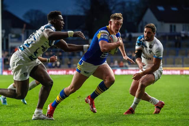 Leeds Rhinos fans feel Jack Broadbent has got to start at full-back against Hull KR after his top-notch display against Toulouse Olympique. Picture: Bruce Rollinson.