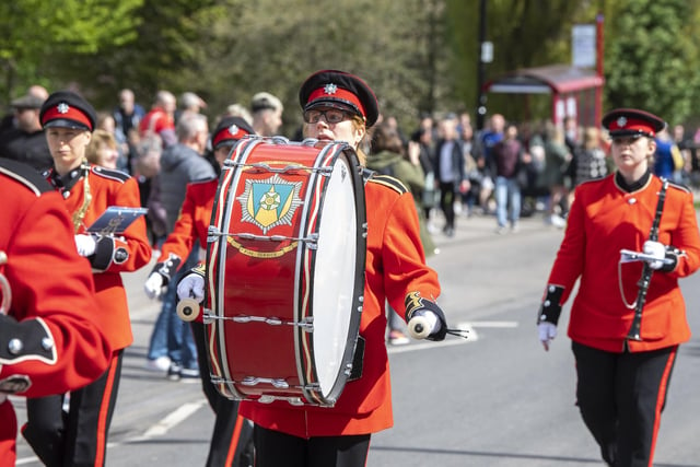 Thousands of spectators descended on the south Leeds town to watch the grand parade.