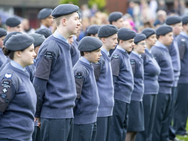 Joining the parade were members from various reenactment groups, including from the Royal Armouries, as well as children from local air cadets, rainbows, brownies, guides, cubs, scouts and explorers.