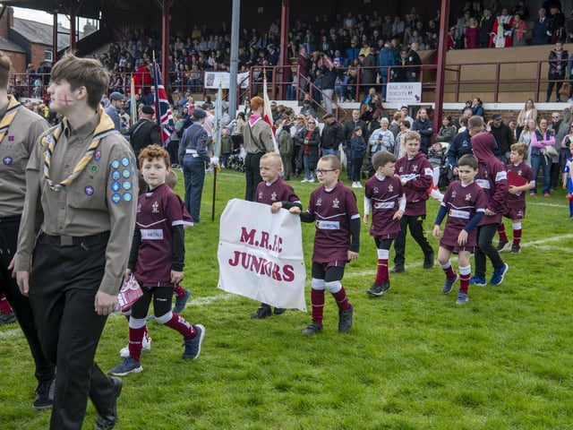 Pictured are some of the younger participants in the St George's Day parade.
