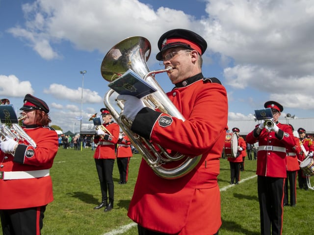 Festivities on the field included a jousting arena, a World War Two display, birds of prey, stalls, ferret racing, rides and games as well as food and drink.
