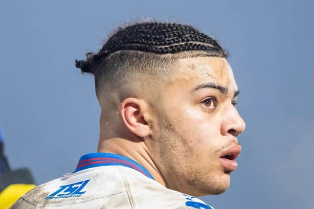 Lewis Murphy crossed for Wakefield Trinity's second and final try in Saturday's Super League defeat at Hull KR. Picture: Allan McKenzie/SWpix.com.
