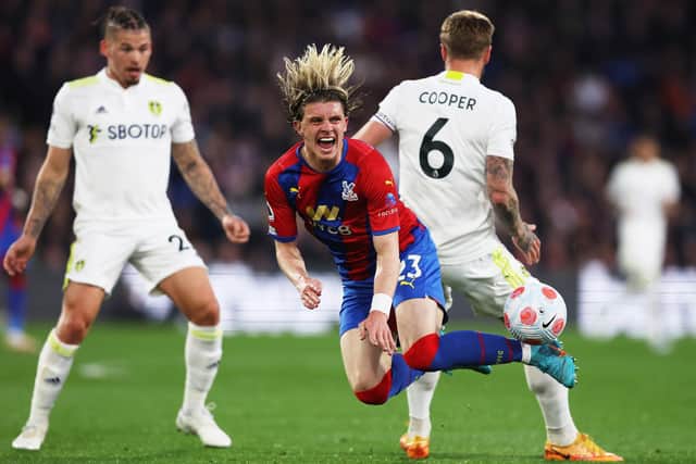 PHYSICAL BATTLE - Liam Cooper was one of Leeds United's best performers in a game that had plenty of physicality at Crystal Palace. Conor Gallagher was impressive for the hosts. Pic: Getty