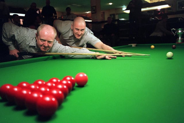 This is Alan Trigg ( left ) and Craig Coleman who were set to go head to head in 
 the Leeds Amateur Snooker Final staged at the Northern Snooker Centre.