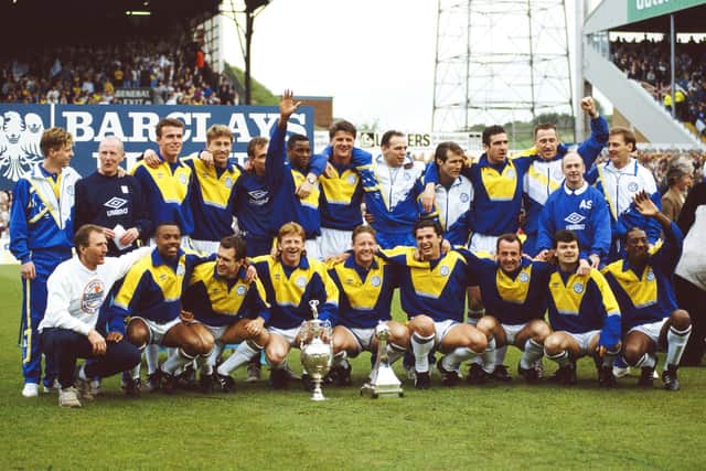 CHAMPS: Leeds United's Class of 1992 lift the First Division title at Elland Road (Photo: Getty Images)