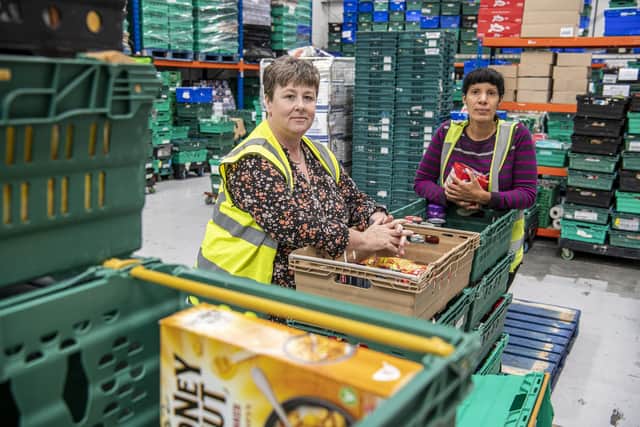 Project manager Wendy Doyle with Nathanya Laurent, foodbank development manager at the Leeds South and East Foodbank.