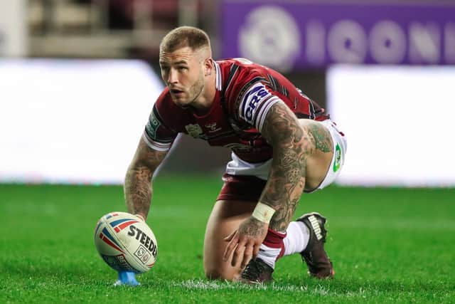 Kruise Leeming was pleased to see Zak Hardaker join the Rhinos’ today. Picture: Alex Whitehead/SWpix.com.