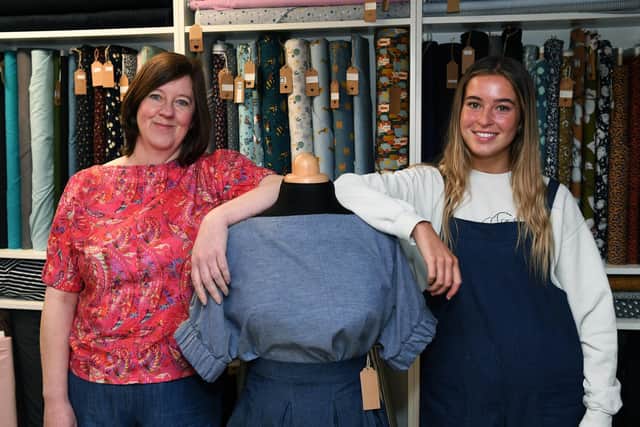 School of Sew founder Nicola Lee pictured with her daughter Isobel, who has joined the business as an apprentice (Photo: Jonathan Gawthorpe)