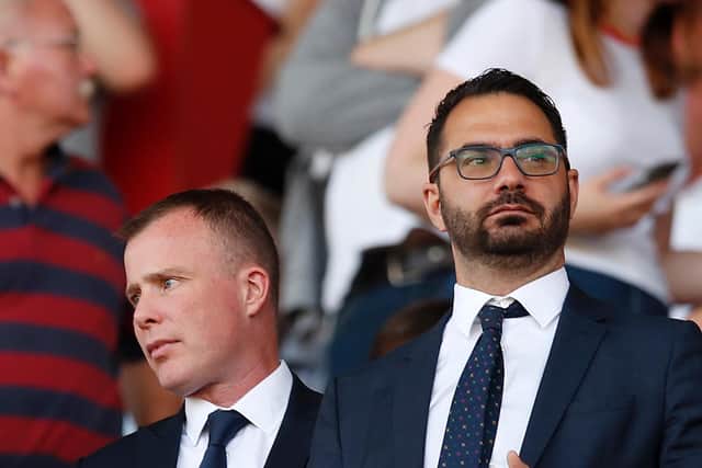 BOARD: Leeds United CEO Angus Kinnear [left] and Director of Football Victor Orta [right] ahead of a first-team fixture (Photo: Malcolm Couzens/Getty Images)