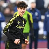 FUTURE'S BRIGHT: Archie Gray, who is just 16, played the full duration of Leeds United's Premier League Two clash against Manchester City's under-23s at Elland Road in front of 21,321 fans. Photo by DANIEL LEAL/AFP via Getty Images.