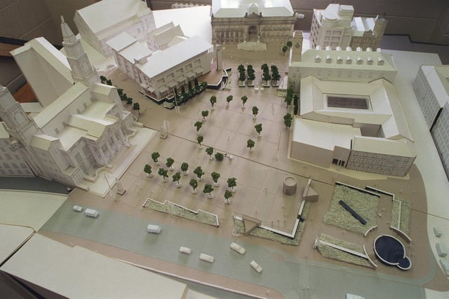 A model of the proposed Millennium Square was unveiled.