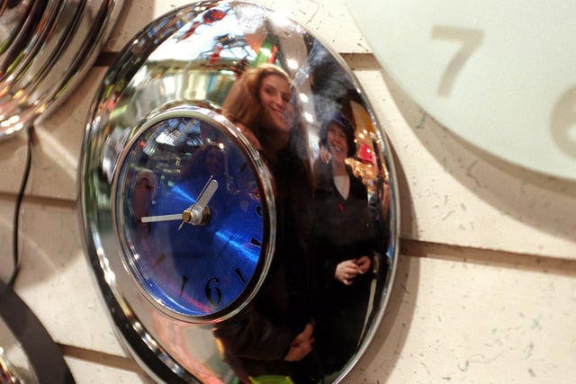 Rebecca Thornhill and Zoe Hart were in a  reflective mood shopping at The Gadget Shop in the city centre.