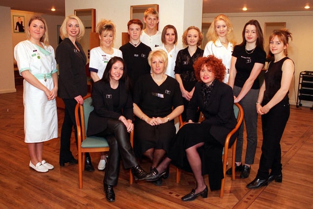 The team at Saks Hair and Beauty Salon in the Queens Arcade pictured in November 1997.