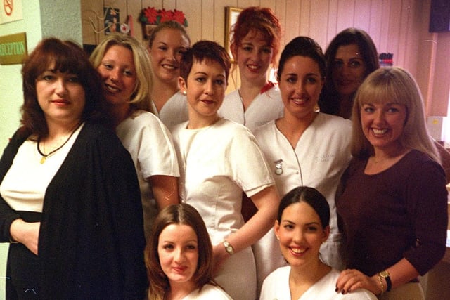 The team at Classic Beauty pictured in November 1997.
