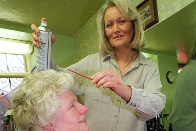 Do you remember Susan Franks? She was the owner of House of Hair Salon on Churwell Hill pictured here in January 1996.