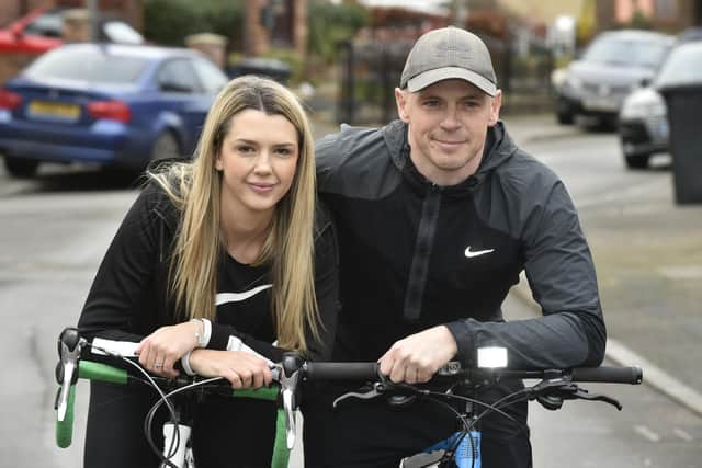The couple will be cycling from Morley to Filey to raise funds for 'Archie's Caravan'. Credit: Steve Riding