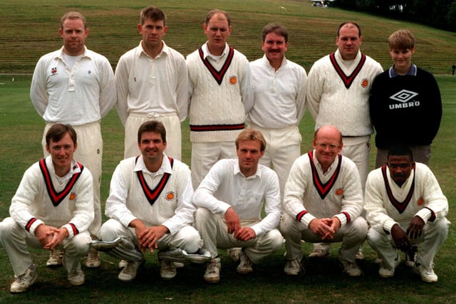 Pictured, back row from left, are Giles Hall, John Marshall, Stewart Paul, Doug Wharmby, Stuart Firth, and Jane Scarborough (scorer). Front row, from left, are Richard Ashworth, David Crang, Richard Marshall (captain), Martin Ashworth and Michael Deans.