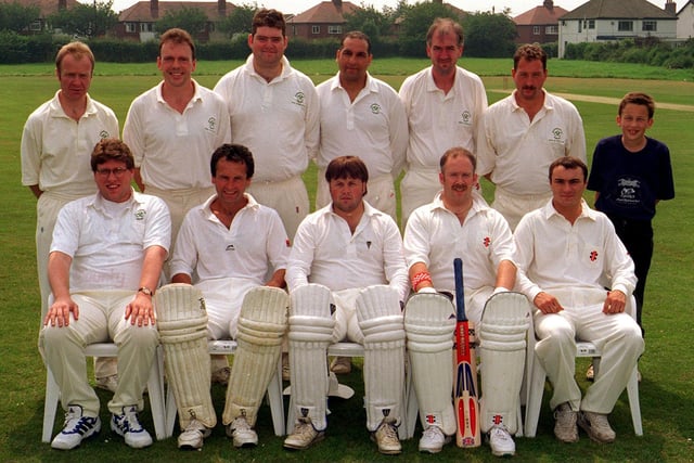 Pictured, back row from left, are Peter Spivey, Robert Kell, Toby Elkington, Keith Dawkins, Gerrard Moran, John Hardisty and Chris Law (scorer). Front rwo, from left are Paul Wiltshire, Peter Blackwell, Adrian Cowgill (captain), Anthony Shirley and Giles Phillips.