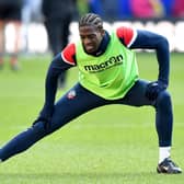 Veteran striker Clayton Donaldson scored York City's opening goal in their 2-0 victory over Farsley Celtic. Picture: Dave Howarth/PA Wire.