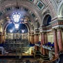 Victoria Hall during recent works to renovate the hall's organ.