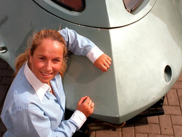 Objects for The World of 007 The Official James Bond Exhibition started arriving at the Royal Armouries Museum. Pictured with the Bath-O-Sub from Diamonds are Forever is Leeds Met University student Sharon Kemp.