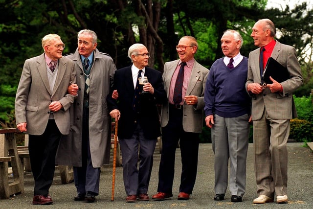 Members of the 274 Field Battery TA enjoyed their 35th annual reunion at The Mansion in Roundhay. Pictured, from left, are Vic Teasdale, Cyril Shiwin, George Olbison, Bernard Bernett, Stewart Mountain and Doug Weatherill.
