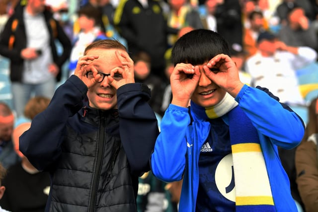 These two young Whites fans saw our photographer coming.
