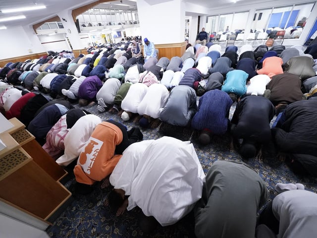 There are two Eids celebrated each year in the Islamic calendar. Today Muslims will celebrate Eid al-Fitr, which translates as "Blessed Eid". (Pic: Danny Lawson/PA)