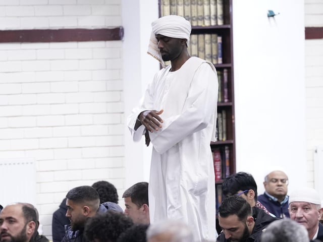 Imam Asim said: "The past few years have been extremely challenging with the pandemic and various restrictions, so we are really looking forward to holding our family and friends in our arms and saying 'Eid Mubarak' - 'blessed Eid'." (Pic: Danny Lawson/PA)