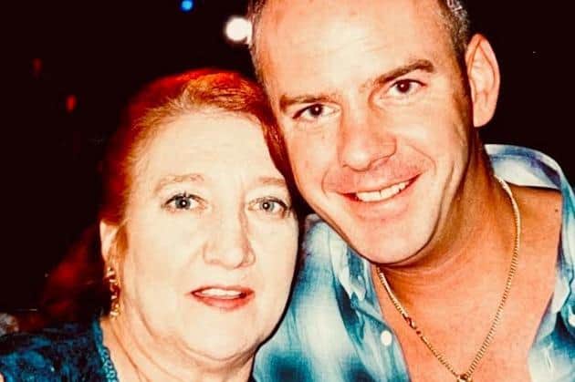 Pictured is Dave Beer's mother and DJ Fatboy Slim (Norman Quentin Cook). Photo: Dave Beer