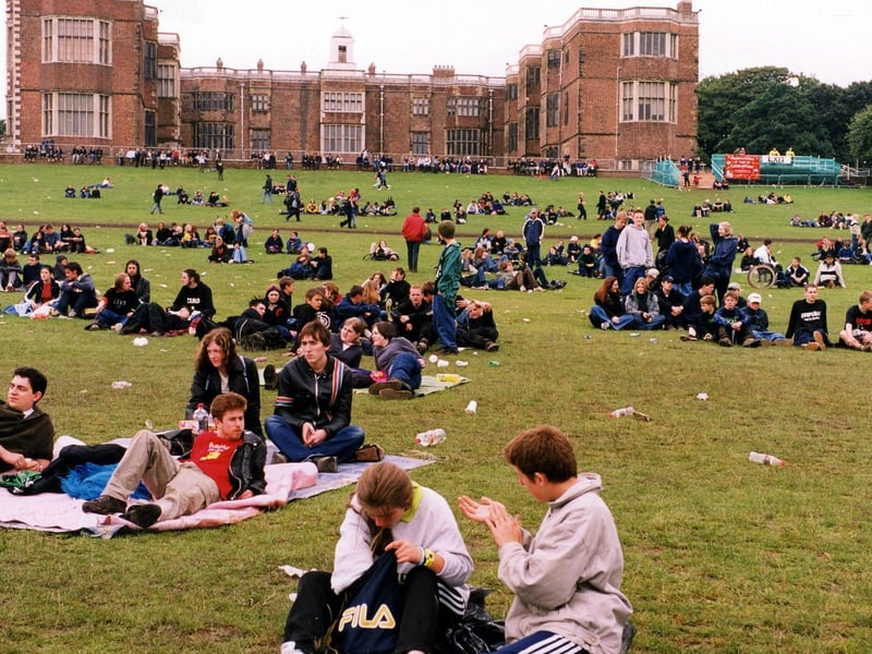 The grounds of Temple Newsam packed with spectators at the Breeze International Youth Festival in July 2000.