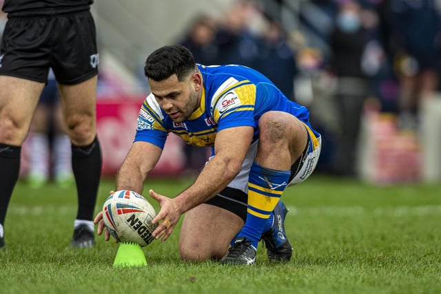 Rhyse Martin takes a kick for Rhinos, who have been awarded 78 penalties in 11 Super League matches - the second-best - and conceded 64, which is the fourth-lowest.