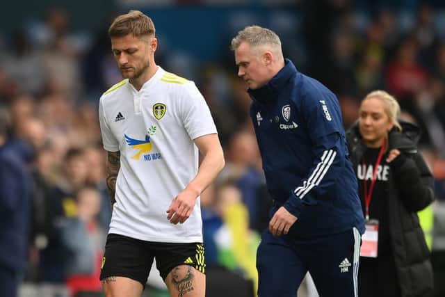 WEIRD SENSATION - Liam Cooper had to leave the warm-up before Leeds United's defeat to Manchester City last weekend having felt something in his knee. Pic: Getty