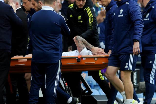 HUGE BLOW - Leeds United have lost Stuart Dallas to a femoral fracture. The Ulsterman had surgery last Sunday after being stretchered off at Elland Road. Pic: Simon Hulme
