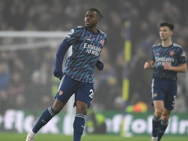 A summer signing from Portuguese side Benfica, Nuno Tavares is still finding his feet at the Emirates' Stadium. If Raphinha starts on the right flank, the Brazilian could certainly cause problems for the young defender (Photo by David Price/Arsenal FC via Getty Images)