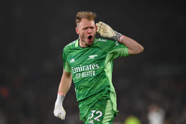 Arsenal stopper Ramsdale has been a mainstay between the posts this season, but could not stop a Raphinha penalty at Elland Road last time these two sides faced each other. (Photo by Stu Forster/Getty Images)