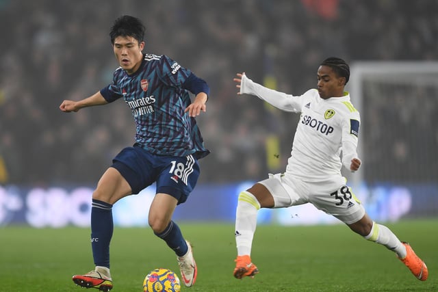 Gunners right-back Tomiyasu has recently returned from injury but started Arsenal's 2-1 win over West Ham United last weekend (Photo by David Price/Arsenal FC via Getty Images)