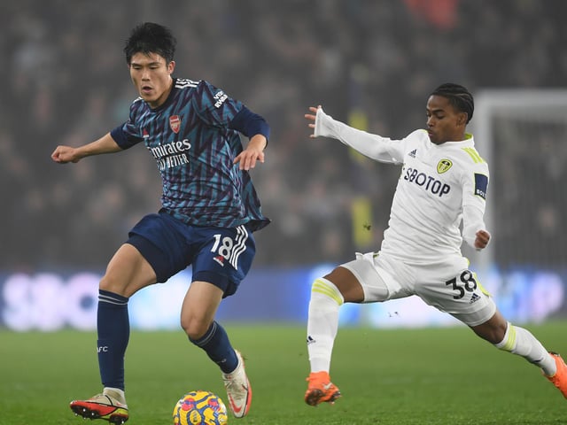Gunners right-back Tomiyasu has recently returned from injury but started Arsenal's 2-1 win over West Ham United last weekend (Photo by David Price/Arsenal FC via Getty Images)