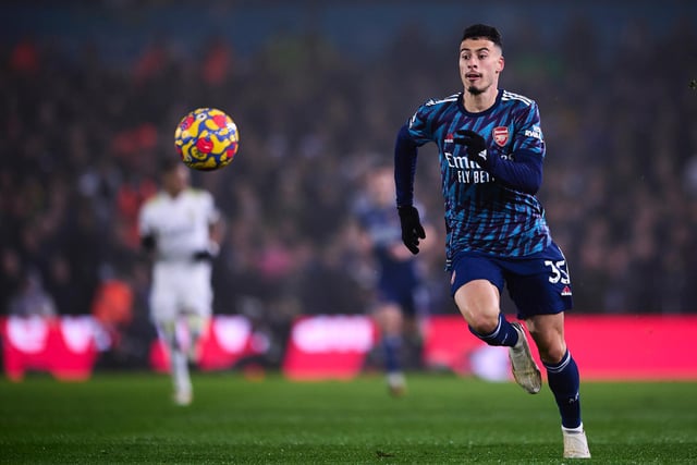 With two goals to his name against the Whites already this season, Gabriel Martinelli will need to remain under careful observation by Luke Ayling (Photo by Francisco Macia/Quality Sport Images/Getty Images)