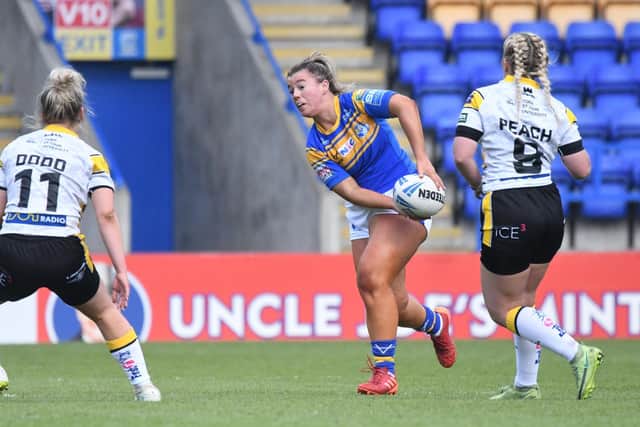 Orla McCallion in action during Rhinos' semi-final win over York. Picture by Garry Beevers/Leeds Rhinos.