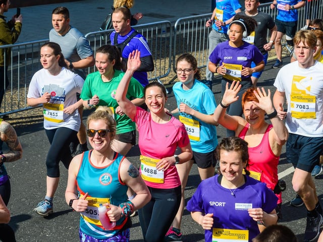 It was happy faces at the start of the race